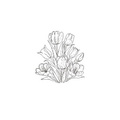 AGATERIA - Transparent Stempel Motivstempel Clear Stamp, Tulpen