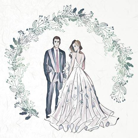 ITD Reispapier Decoupage SET Bastelpapier, Bräute und Bräutigame RSM064