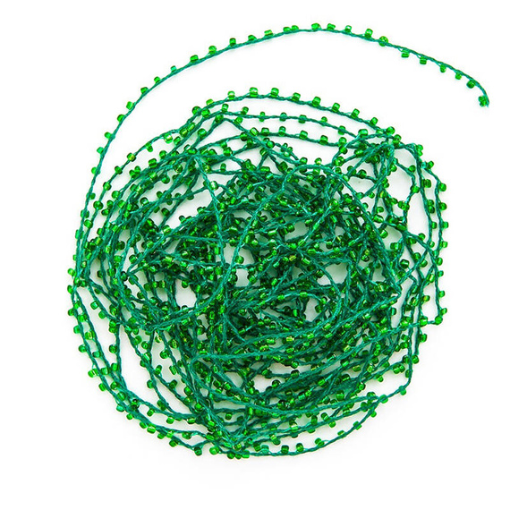 Perlenkette 4,5m grün