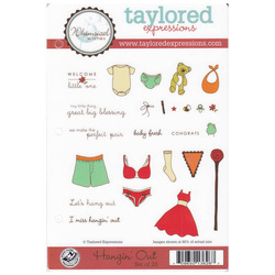 TAYLORED EXPRESSIONS Gummistempel Stempel Motivstempel - Hangin'Out Kleidung