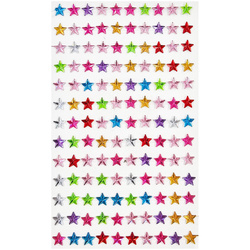 Selbstklebende Kristalle bunte Sterne 8mm