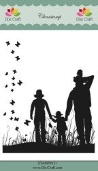 DIXI CRAFT Transparent Stempel Motivstempel Stamp - Familie