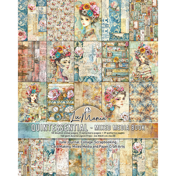 CIAO BELLA Satz doppelseitigen Scrapbooking Papier A4 Mixed Media Book LuMania - Quintessential
