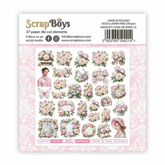 Papierelemente - SCRAPBOYS - Sweet Peonies 