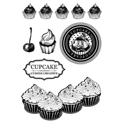 CARABELLE STUDIO Gummistempel Motivstempel  - Cupcake Muffins 