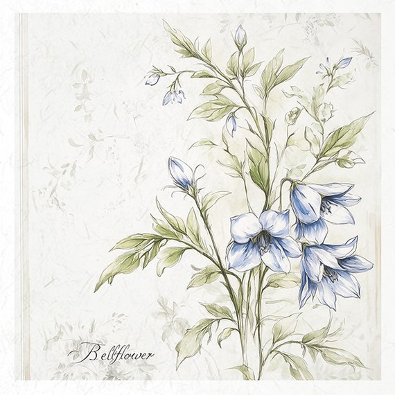 Reispapier-Set-Bastelpapier - ITD - RSM174 Blumen, Glockenblumen, Maiglöckchen, Gänseblümchen, Stiefmütterchen, Vergissmeinnicht, Veilchen