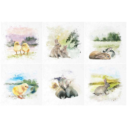 ITD - Reispapier-Set - ITD - RSM037 Hühner, Hasen