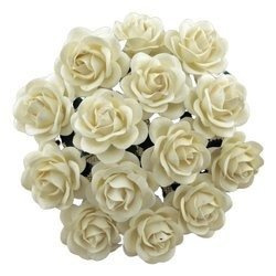 ROSEN Trellis 40mm 20Stk Scrapbooking Maulbeerpapier Blumen Flower, hellpfirsich