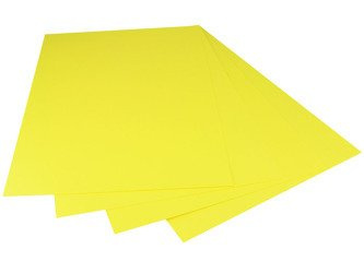 HAPPY COLOR 1Stk. A4 Karton Papier Tonpapier Tonzeichenpapier 170g, gelb 10
