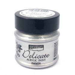 Metallic-Farbe Delicate - PENTART - silber / silber 50ml