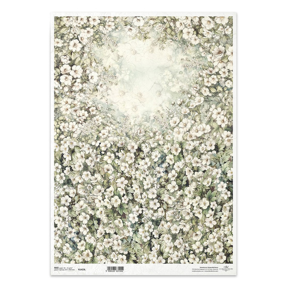Reispapier Decoupage Bastelpapier für Decoupage A3 ITD-1423L kleine Blumen