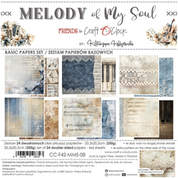 Scrapbooking Papier Set 20x20 - Craft o'clock - Melody of My Soul - BASIC