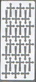 Dekorative Aufkleber Kreuze 2 silber