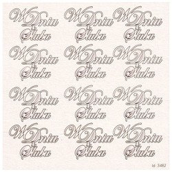 Dekorpappe Die Cut Chipboard An Ihrem Hochzeitstag 3x4cm gegliederte Inschrift - 12Stück - SCRAPINIECrapiniec