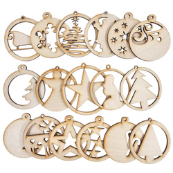 HOLZKUGEL Anhänger aus Holz, Ornament Weihnachtskugel 6 cm - Weihnachtsstäbchen