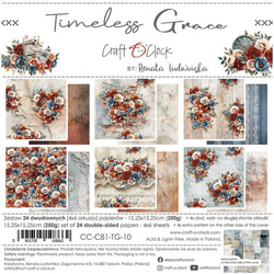 Scrapbooking Papier Set 15x15 - Craft o'clock - Timeless Grace