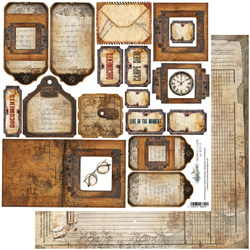 ALCHEMY OF ART 30x30cm Scrapbooking Papier,  extras cut-out - Behind Closed Doors