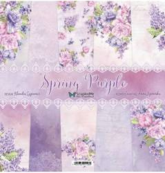 SCRAPandME 6Blatt 30x30cm doppelseitig Scrapbooking Papier 250g, Spring Purple