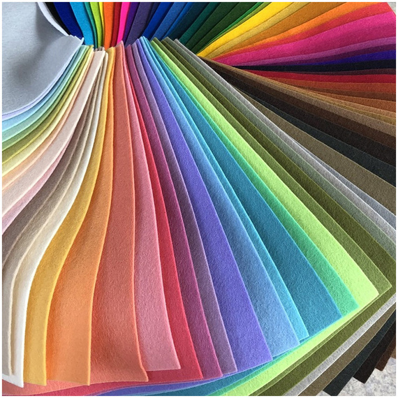 100% Wolle Filz WOLLFILZ Bastelfilz Dekofilz 20x30cm/1,5 mm/450g, 5674 blau-lila