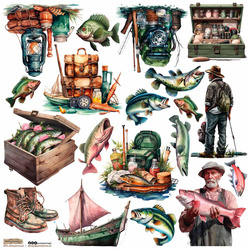 AUFKLEBER - ScrapLove - Fishing 1 - Fischerei 1