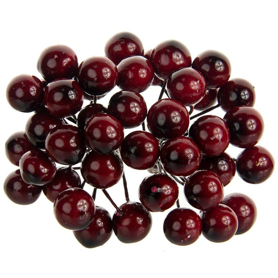 Beerenzweig - dunkelrot - 1 Zweig mit 40 Beeren 