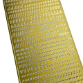 Dekorativer Aufkleber - kleine Buchstaben in Gold