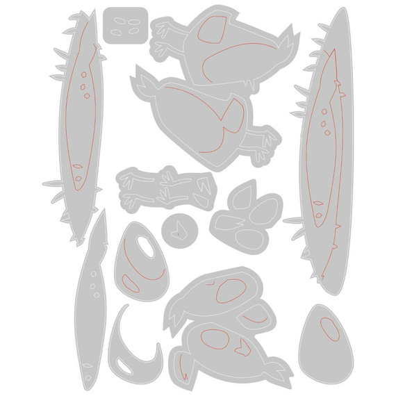 SIZZIX Stanzform Präge Stanzschablone Cutting Die,Papercut Chicks Colorize by Tim Holtz