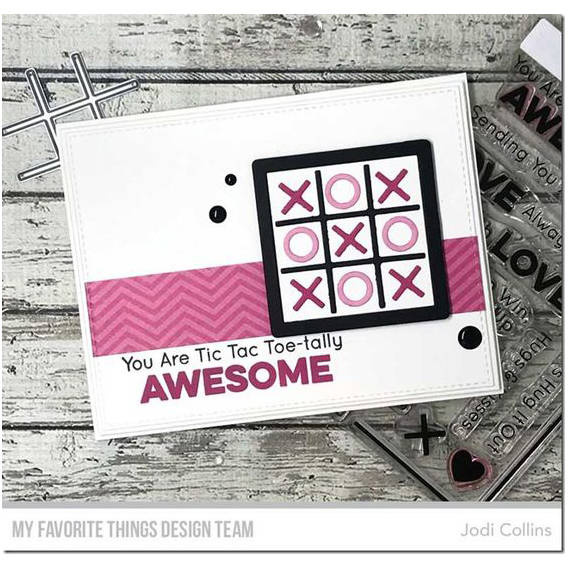 Stanzform Präge Stanzschablone Cutting Die - Die-namics - Tic Tac Toe / Rad und Kreuze