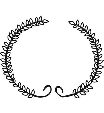 Stanzform Präge Stanzschablone Cutting Die - Marianne Design - Lorbeer mit Herz - Zweige, Blätter mit Herz