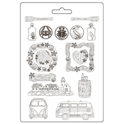 STAMPERIA flexible Gießform aus Kunststoff Form Mold Mould Dekor, Silent Sea van