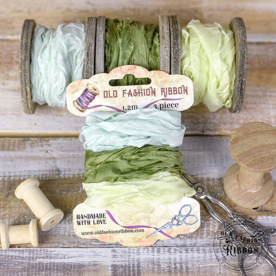 Dekorative VINTAGE Shabby Bänder Set 3 x 1,2 m Wrapping Ribbons, OLDZ14