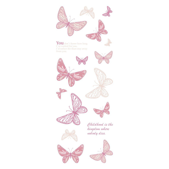 AUFKLEBER folie - Rosa Schmetterlinge