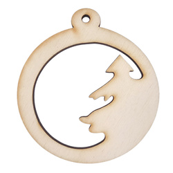 Holzornament Anhänger Kugel 6cm Dekor