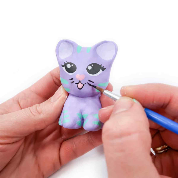 Kreativset mit selbsthärtender Knete - Teddybär und Tiere - Farben, Werkzeuge, Pinsel