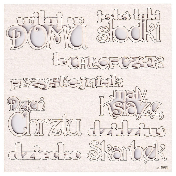 SCRAPINIEC Dekorpappe Die Cut Chipboard Dekoration Ornament, für Jungen