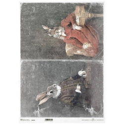 Reispapier für Decoupage A3 ITD-R660L Hase Hase
