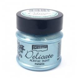 Metallic-Farbe Delicate - PENTART - blau-silber / bläulich-silber 50ml