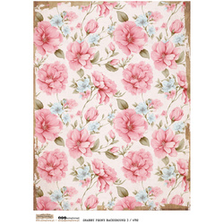 Reispapier Decoupage Bastelpapier A4 - Scraplove - Shabby Peony Background 3