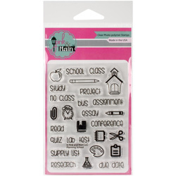 Pink & Main Stempel Motivstempel Clear Stamp - Planning School Planung Schule