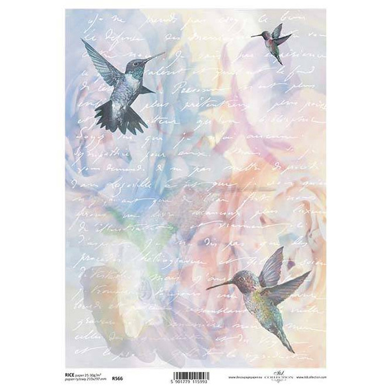ITD Reispapier Decoupage Bastelpapier, Kolibri R0566