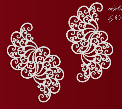 SCRAPINIEC Dekorpappe Die Cut Chipboard Dekoration Ornament, Spitze Border 3549