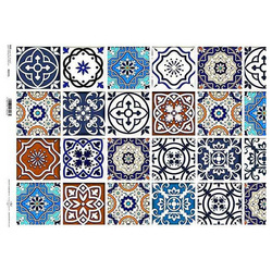 Reispapier für Decoupage A3 ITD-R237L farbige Fliesen