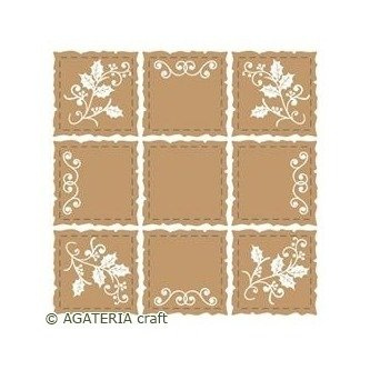 AGATERIA - Transparent Stempel Motivstempel -  Decors holly, Dekore Stechpalme  