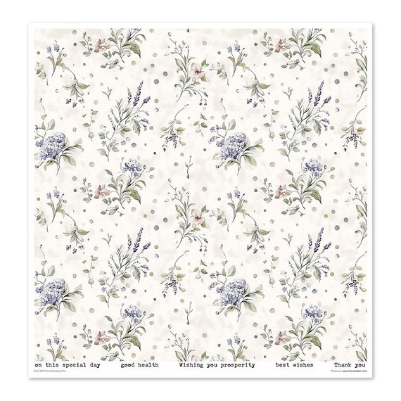 ITD COLLECTION Setz 11Stk 30x30cm Scrapbooking Papier - Floral Shabby Chic