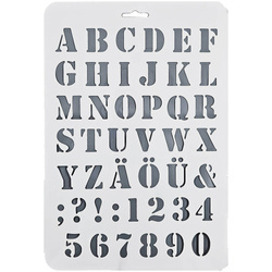Vorlage für Buchstaben und Zahlen - Loveart