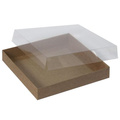 Box mit vollem Glas Quadrat Kraft klein 8x8 - RzP