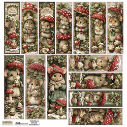 AUFKLEBER papier - ScrapLove - Christmas Mouse Bookmark 1 - Weihnachtsmaus Lesezeichen