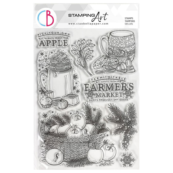 Acrylstempel 15x21 - Ciao Bella - Pick your own Apple