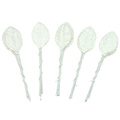 WEISSE BLÄTTER Scrapbooking LEAVES Maulbeerpapier 30 mm - 50 Stück