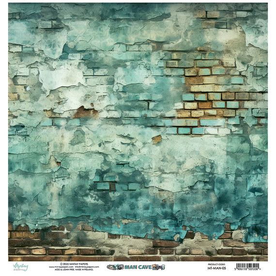 Scrapbooking Papier 30x30 - Mintay - Man Cave 05